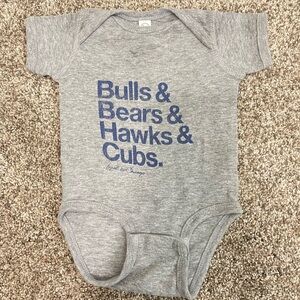 Chicago Sports | Bulls, Bears, Hawks & Cubs snap onsie t-shirt